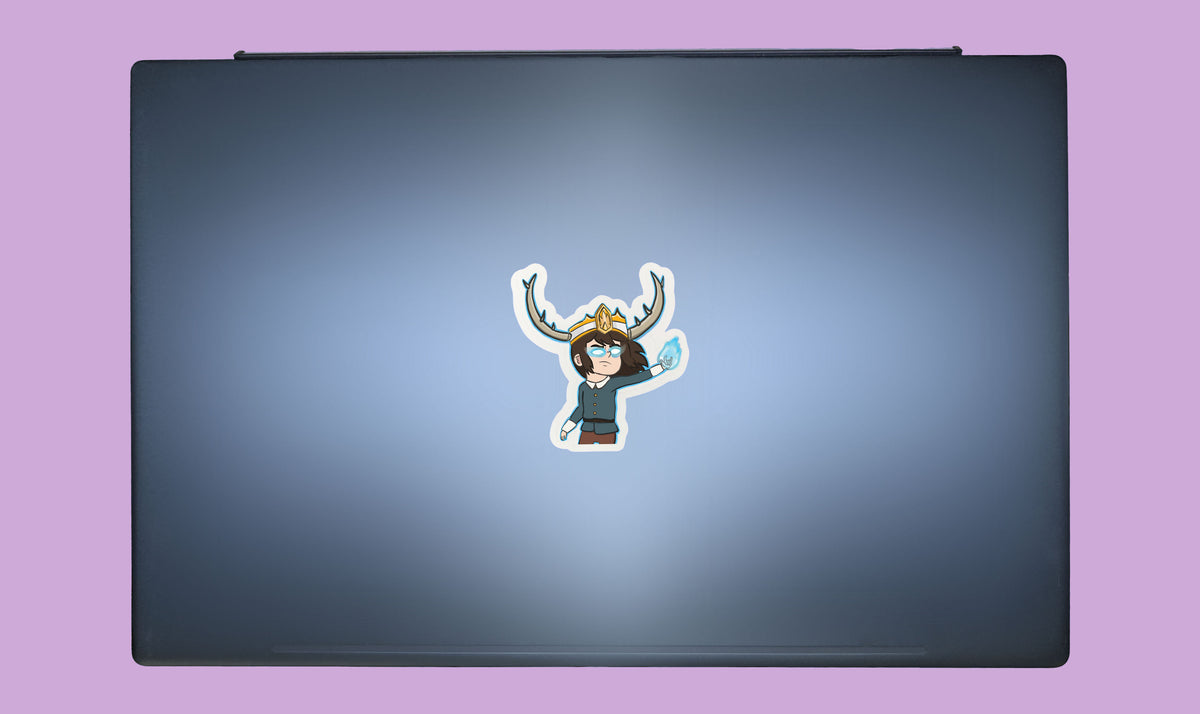 Cartoon Art- Demon Child God Sticker