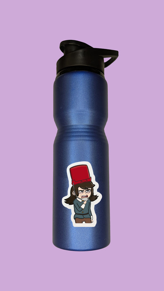 Cartoon Art- Demon Child with Bucket Hat Sticker