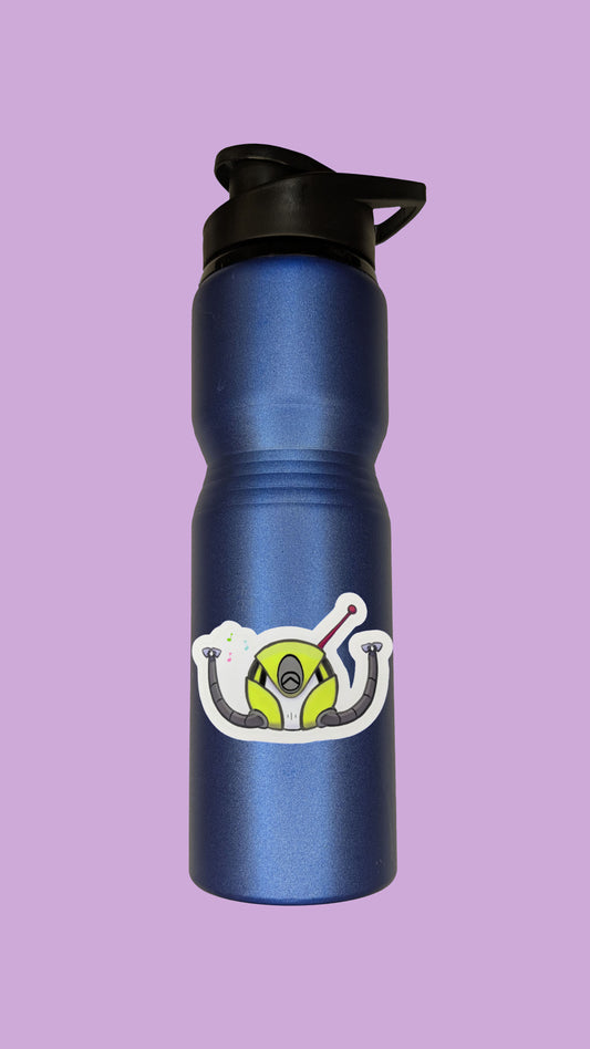 Cartoon Art- Singing Space Robot Sticker