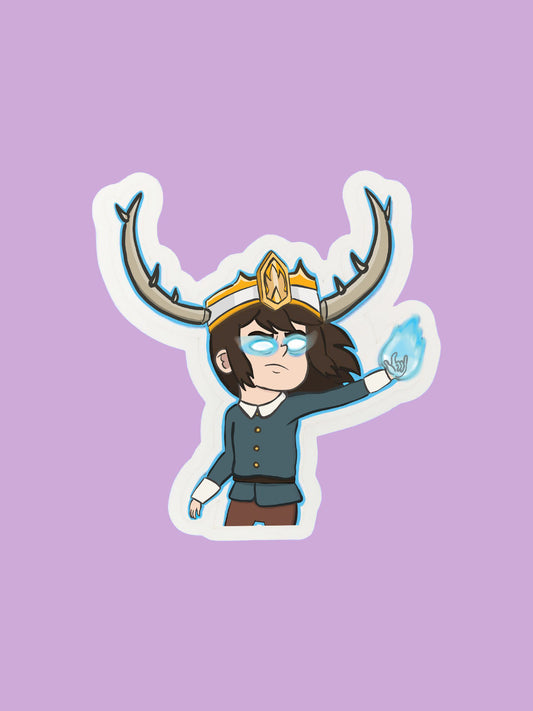 Cartoon Art- Demon Child God Sticker
