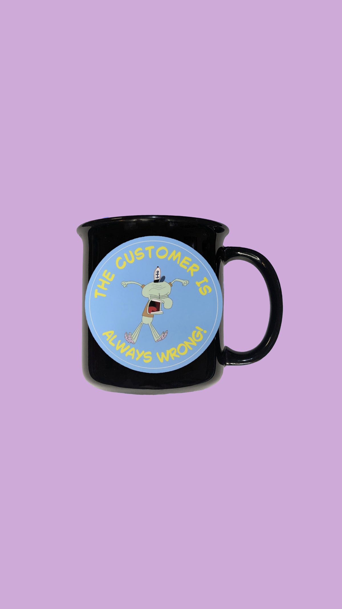 Cartoon Art- Angry Customer Service Cephalopod Sticker