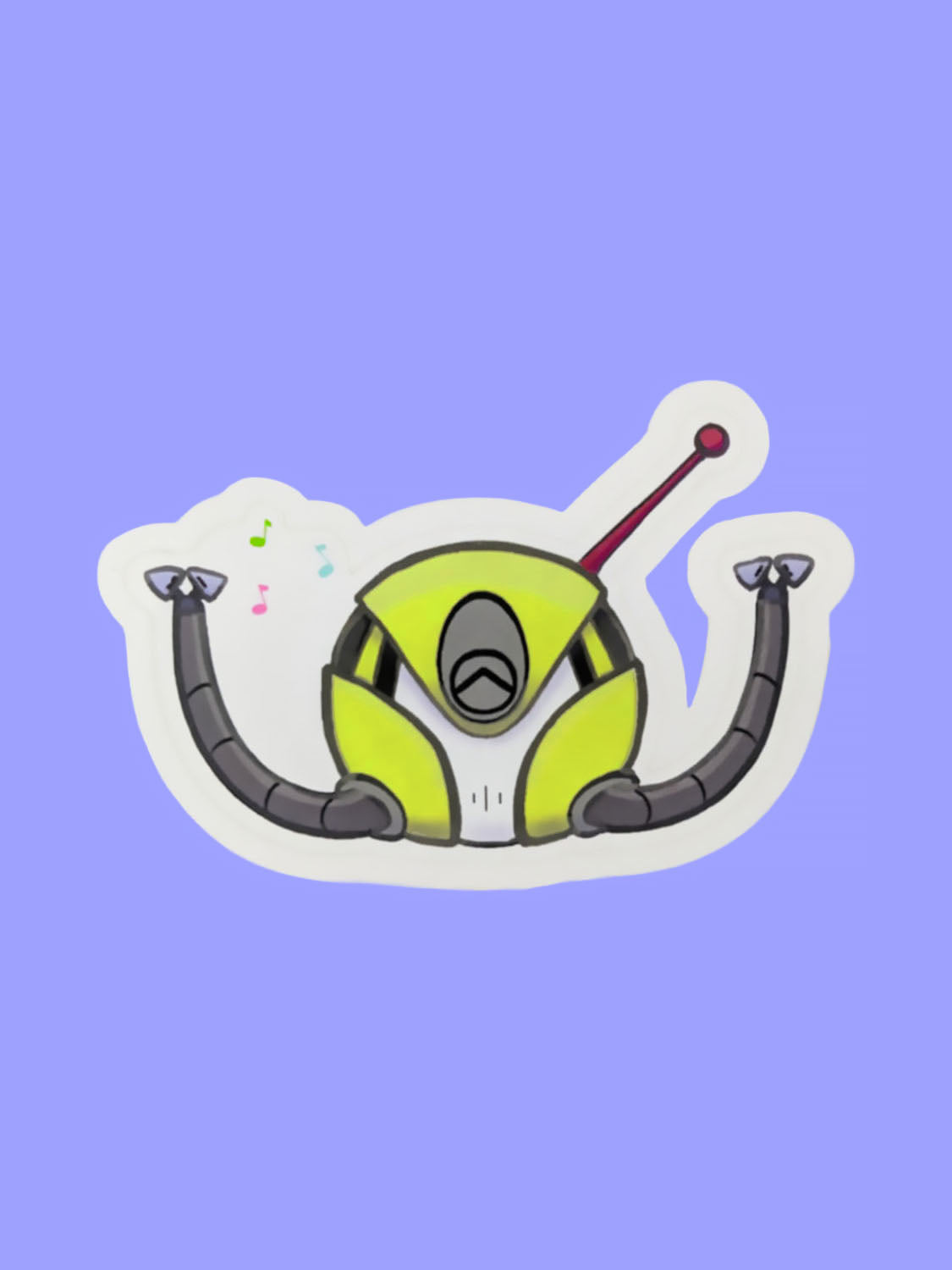 Happy Space Robot Sticker