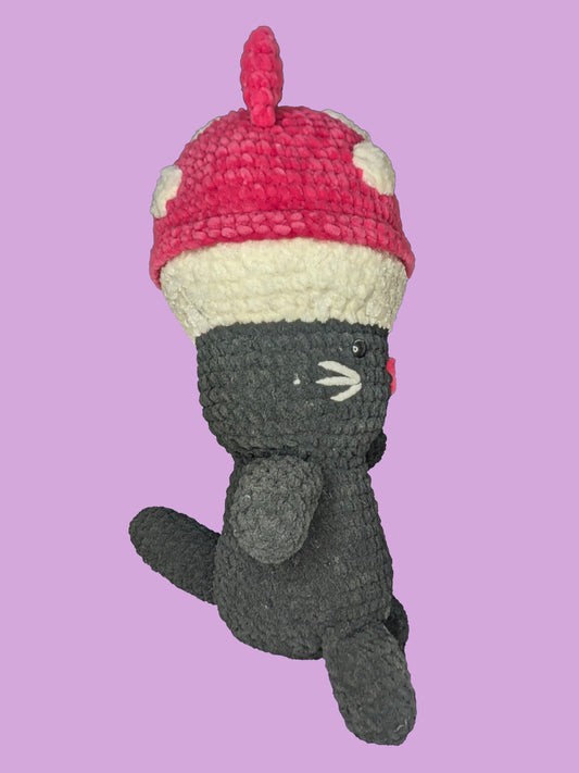 Large Mushroom Cat Plushie- Sample Sale