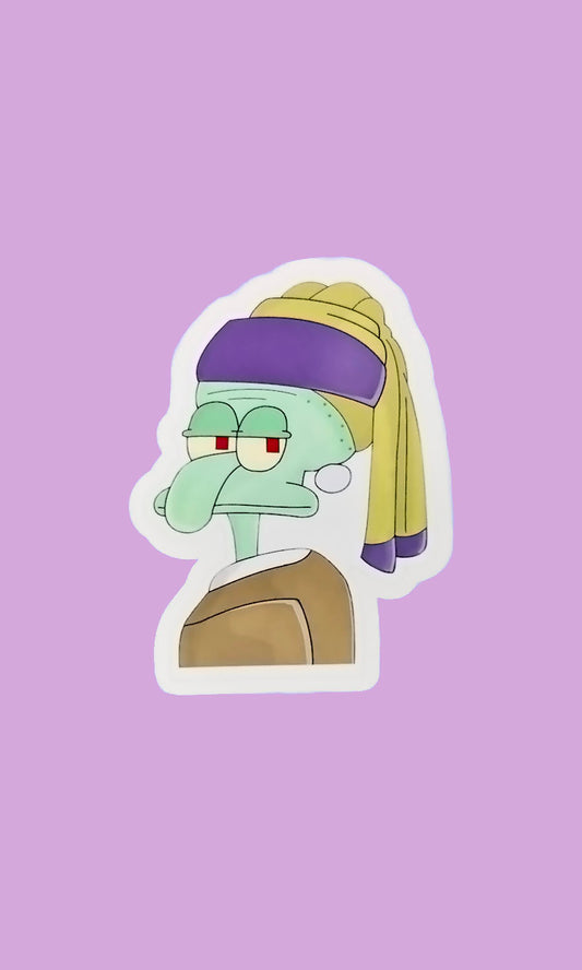 Cartoon Art- Baroque Cephalopod Sticker
