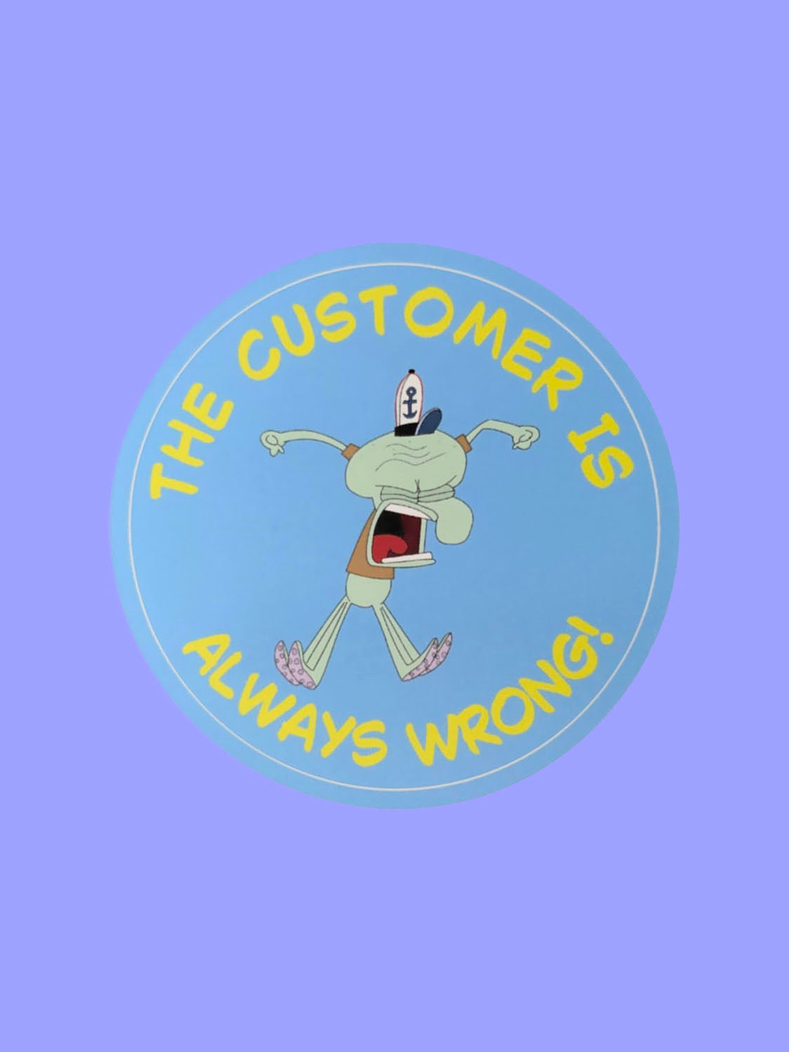 Angry Customer Service Cephalopod Sticker