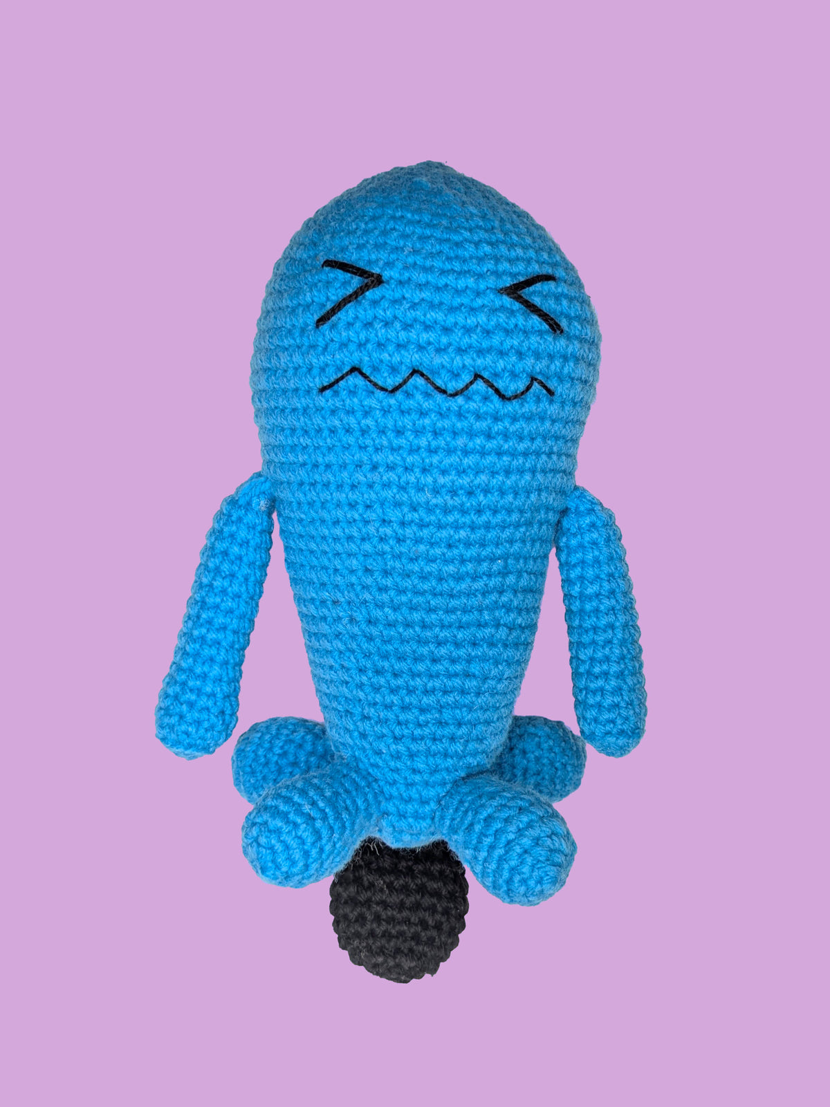 Happy Blue Monster Plushie- Sample Sale