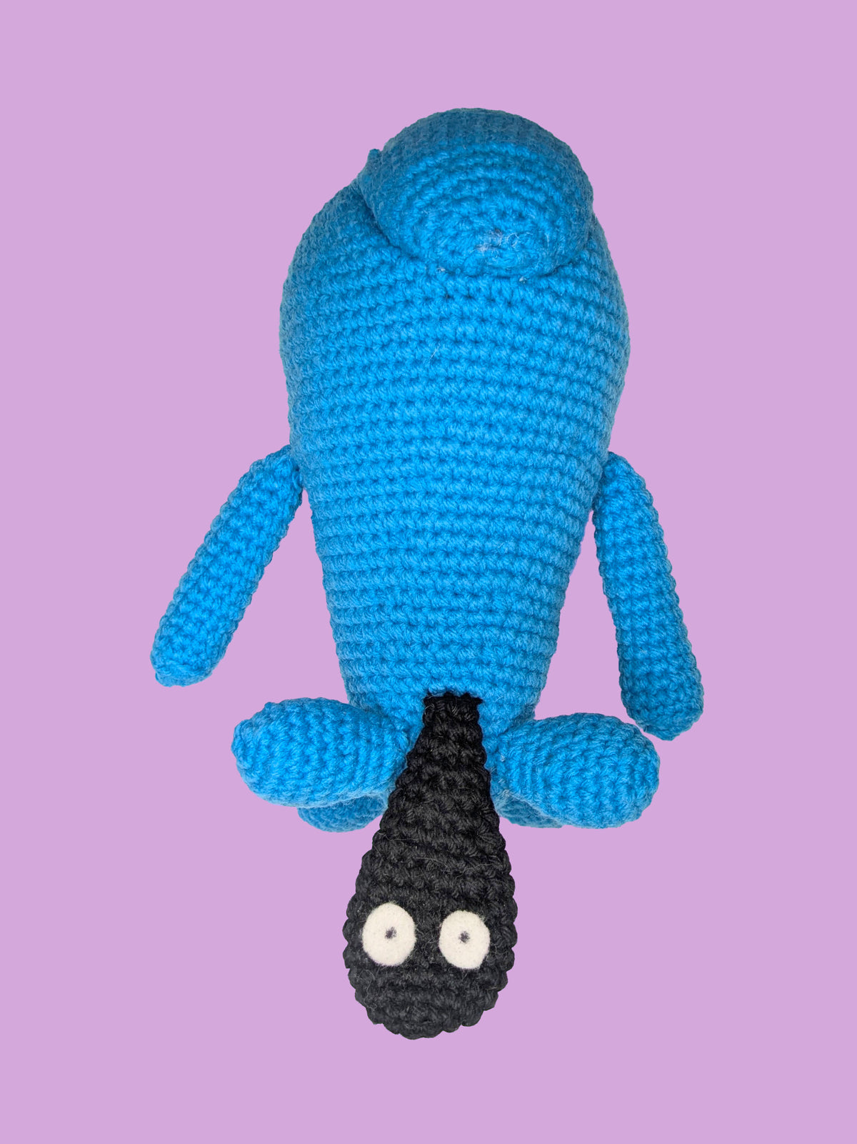 Happy Blue Monster Plushie- Sample Sale
